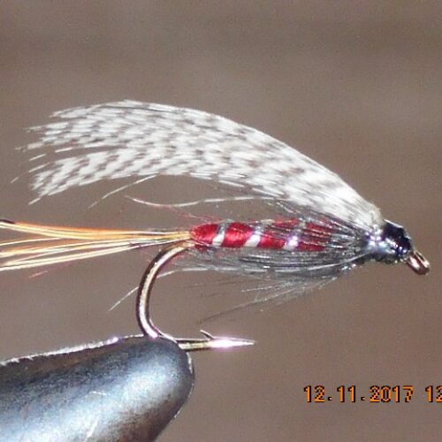 Teal & red wet fly